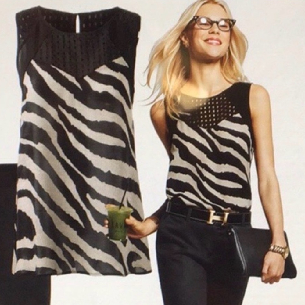 Cab Tivoli Animal Print Sleeveless Top